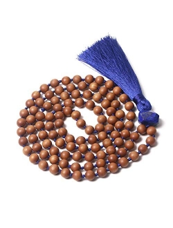 Mala Beads 108 8mm Mala Necklace Japa Mala Hand Knotted Tibetan Mala Prayer Beads Meditation Beads Yoga Necklace