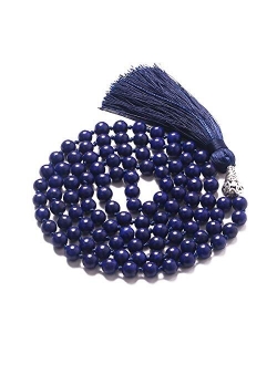 Mala Beads 108 8mm Mala Necklace Japa Mala Hand Knotted Tibetan Mala Prayer Beads Meditation Beads Yoga Necklace