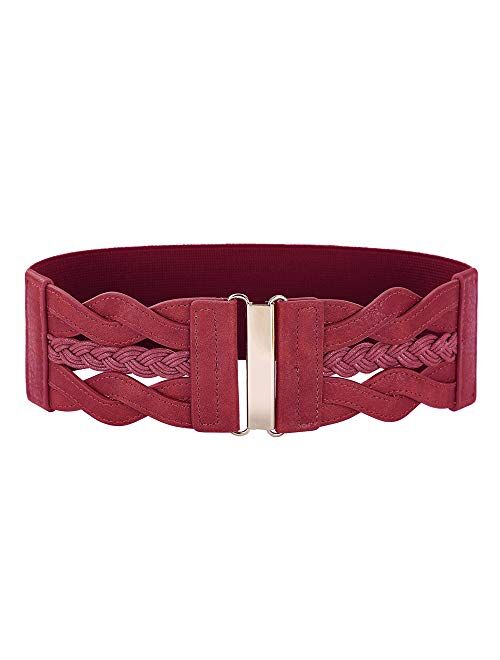 GRACE KARIN Women's Elastic Vintage Belt Stretchy Retro Wide Waist Cinch Belt