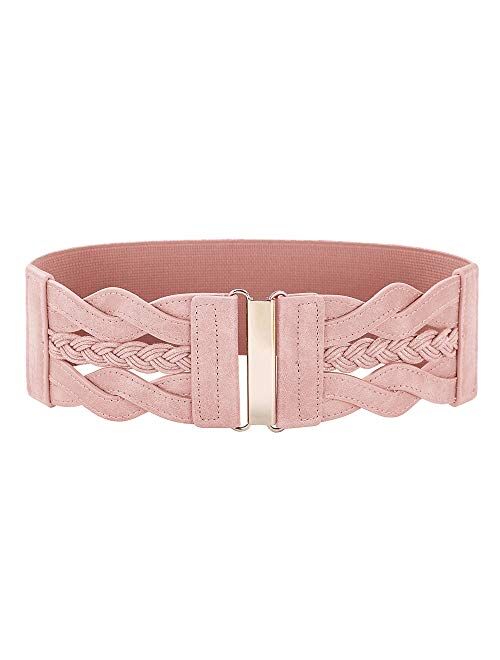 GRACE KARIN Women's Elastic Vintage Belt Stretchy Retro Wide Waist Cinch Belt