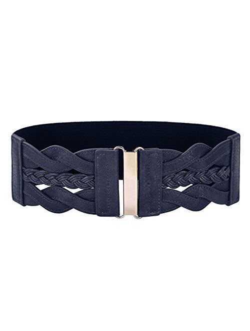 GRACE KARIN Women's Elastic Vintage Belt Stretchy Retro Wide Waist Cinch Belt