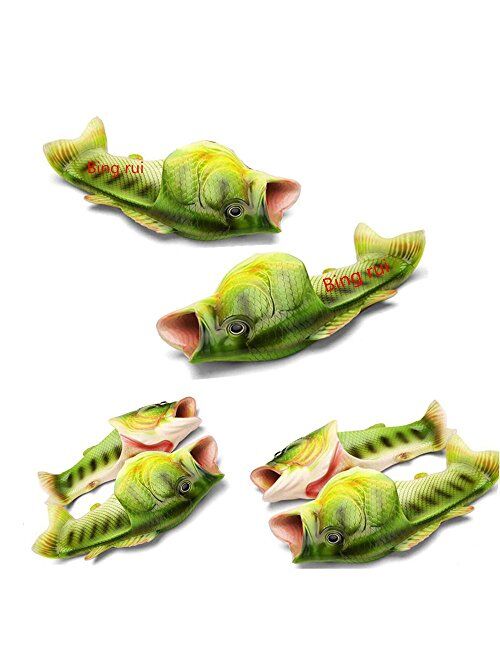 BING RUI CO 6 Colours Fish Slippers Beach Shoes Non-Slip Sandals Creative Fish Slippers Men and Women Casual Shoe