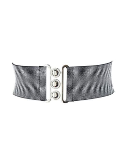 FASHIONGEN - Wide Waist Elasticated Woman Belt Made in France, GLORIA