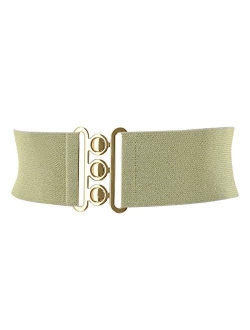 FASHIONGEN - Wide Waist Elasticated Woman Belt Made in France, GLORIA