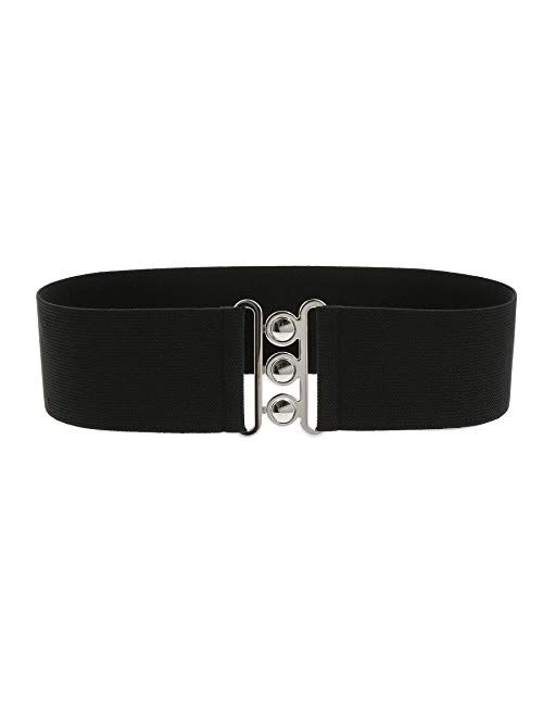 FASHIONGEN - Wide Waist Elasticated Woman Belt Made in France, GLORIA