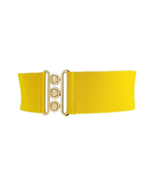 FASHIONGEN - Wide Waist Elasticated Woman Belt Made in France, GLORIA