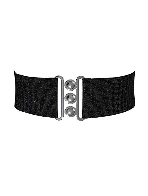 FASHIONGEN - Wide Waist Elasticated Woman Belt Made in France, GLORIA