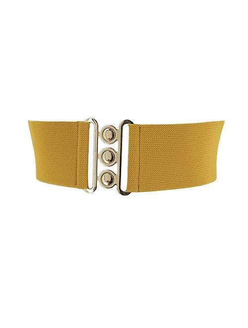 FASHIONGEN - Wide Waist Elasticated Woman Belt Made in France, GLORIA