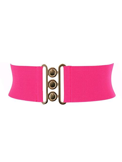 FASHIONGEN - Wide Waist Elasticated Woman Belt Made in France, GLORIA