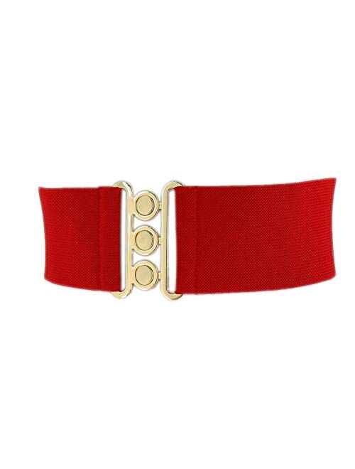 FASHIONGEN - Wide Waist Elasticated Woman Belt Made in France, GLORIA