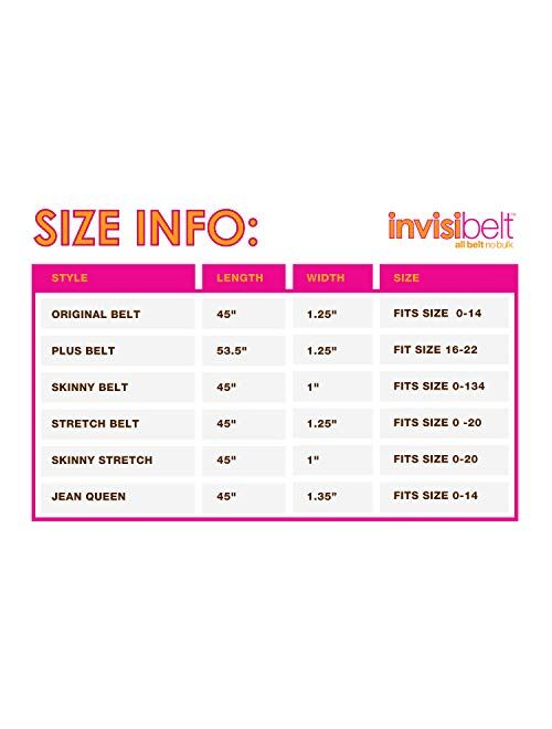 Invisibelt Original Lay Flat Women's Belt - All Belt No Bulk