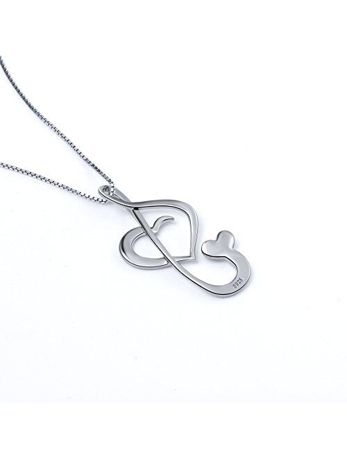 S925 Sterling Silver Musical Note Pendant Necklace, Box Chain 18 inches