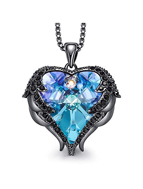 NEWNOVE Heart Pendant Necklaces for Women Anniversary Birthday Gift for Wife Girlfiend Her, 18''+2'' Extender