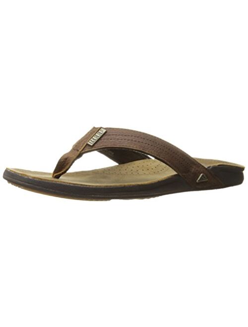 REEF Men's Sandals J-Bay III | Premium Full Grain Mens Leather Sandals for Instant Comfort