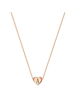 VQYSKO Initial Heart Necklace - Dainty Tiny Girl Gifts for Birthday