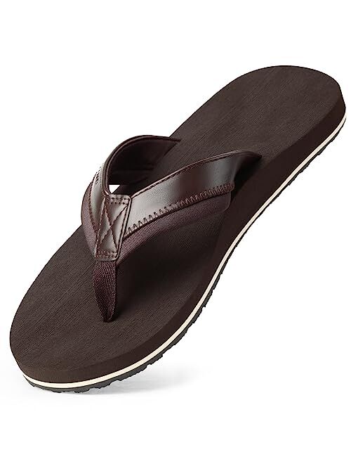 Harvest Land Mens Sandals Flip Flops Thong with Arch Support Comfortable Beach Slippers Summer Shoes Size 7-13