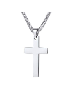 PROSTEEL Cross Necklace for Men Women, 316L Stainless SteelGold/Silver/Black/Rose Gold/Blue Tone, Hypoallergenic, Two Sizes, Come Gift Box