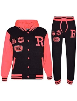 Kids Girls Boys Baseball Tracksuit NYC FOX Jacket Trouser Hoddie Bottom Joggers