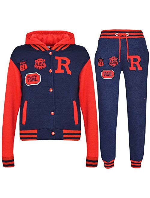 Kids Girls Boys Baseball Tracksuit NYC FOX Jacket Trouser Hoddie Bottom Joggers