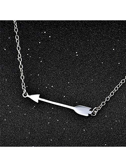 Sterling Silver Sideways Pendant Necklace