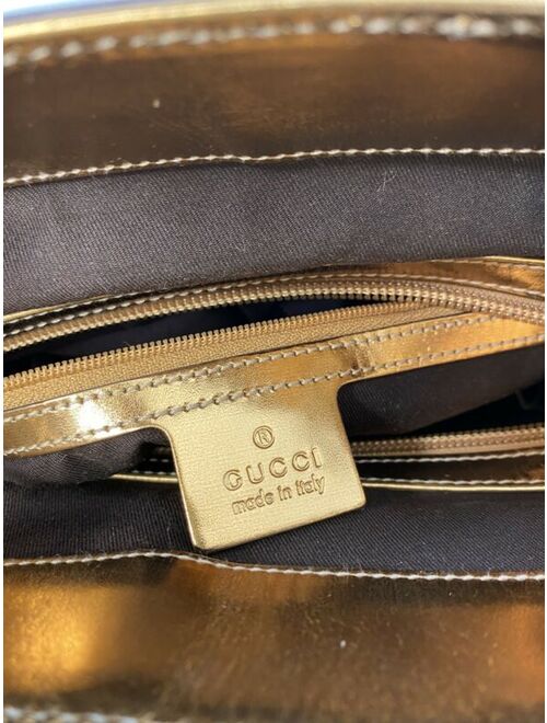 Rare Vtg Gucci Gold GG Monogram Leather Bag