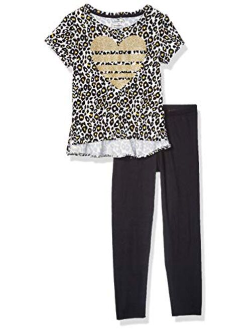 One Step Up Girls' 2 Pc Knit Top and Legging Set