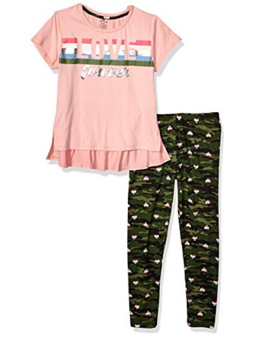 One Step Up Girls' 2 Pc Knit Top and Legging Set