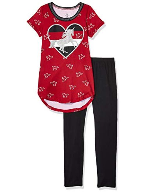 One Step Up Girls' 2 Pc Knit Top and Legging Set