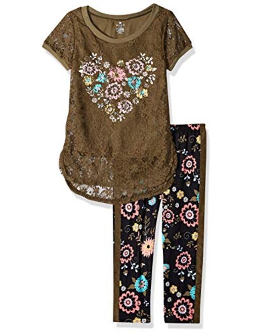 One Step Up Girls' 2 Pc Knit Top and Legging Set