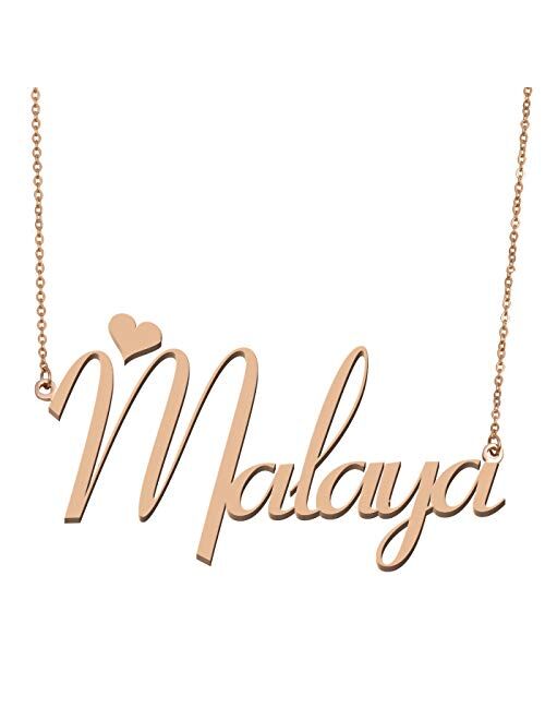 Aoloshow Women's Customized Custom Name Necklace Personalized