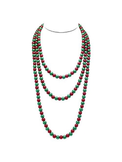 T-Doreen Long Pearl Necklace for Women Girls 69 Inch Layered Strands Necklace