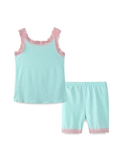 Mud Kingdom Little Girls Outfits Summer Holiday Floral Halter Tops and Short Clothes Sets