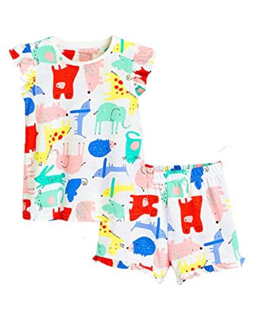 Toddler Baby Girls Clothing Set Cute Print Long Sleeve T Shirt and Pants 2pcs Outfits