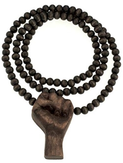 GWOOD Power Fist All Natural Wood or Metal Pendant Necklace