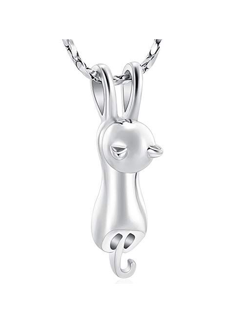 Imrsanl Pet Cremation Jewelry for Ashes Memorial Ash Jewelry Keepsake Cat Urn Pendants for Animal Ashes Necklace