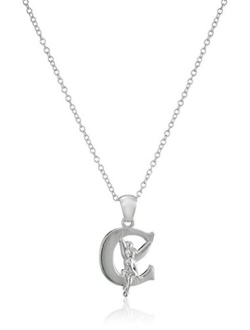 "Tinkerbell" Initial Silver Pendant Necklace