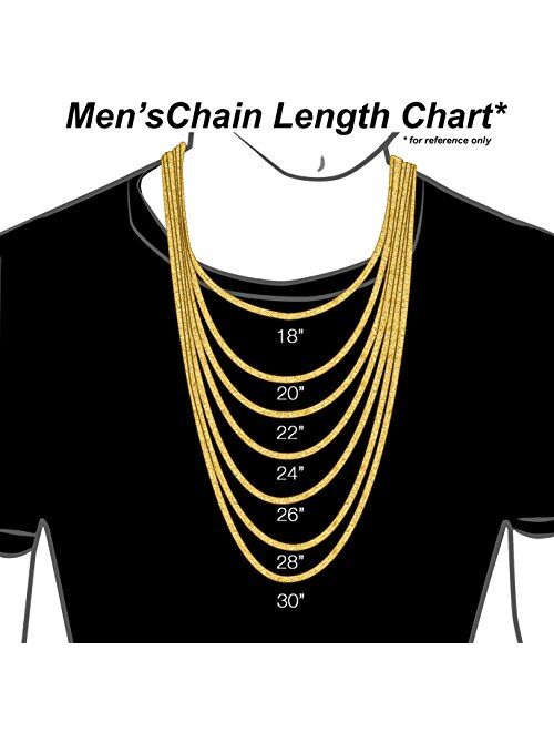 14K Solid Gold 2.0MM Diamond Cut Mirror Chain Necklace -Choose Your Color - Unisex Sizes 16"-30"