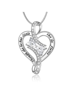 925 Sterling Silver Jewelry Engraved Love Heart Pendant Necklace Gift for Women Girls Mum