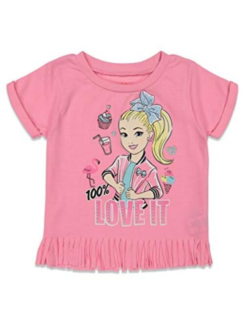 JoJo Siwa Girls Fashion Fringe T-Shirt and French Terry Shorts Set