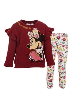 Minnie Mouse Long Sleeve Fleece T-Shirt and Leggings Set