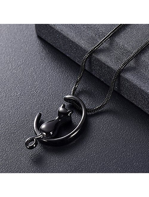 Minicremation Pet Cremation Jewelry Urn Necklace for Ashes Memorial Pendant Ashes Holder Keepsakes Jewelry for Ashes for Cat