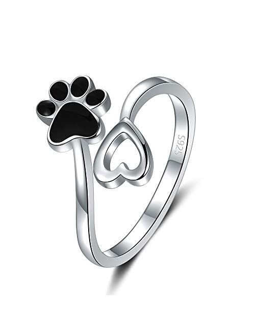 Step Forward Sterling Silver Necklace, Rings and Earrings Animal Theme Design Gift Jewelry for Woman and Girls