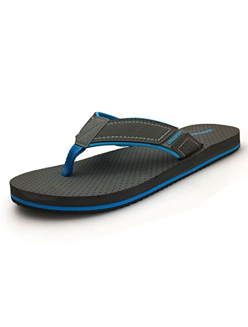 URBANFIND Men's Flip Flops Canvas Thong Sandals Flat Slide On TPR Non Slip Slippers