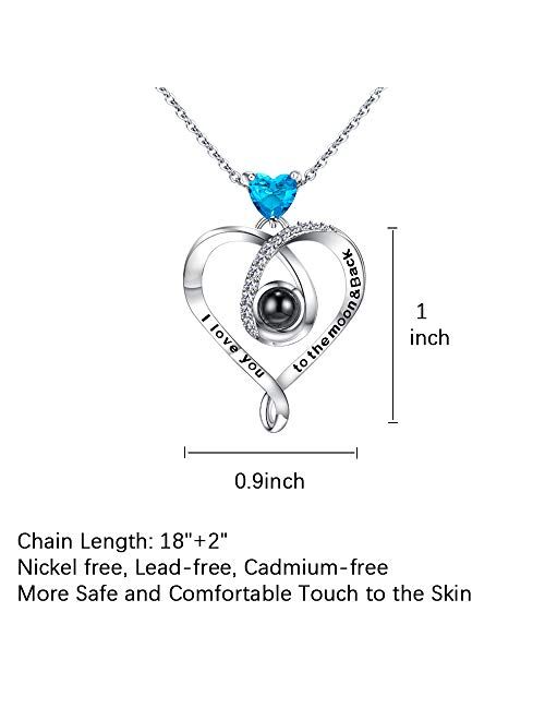 Tarsus Heart Together Pendant Necklace Jwelry Gifts for Women Girls, Chain 16+2 inch