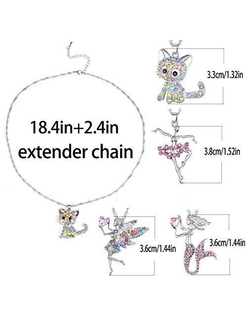  TAMHOO 4 Pcs Cute Necklaces for Teen Girls Birthday