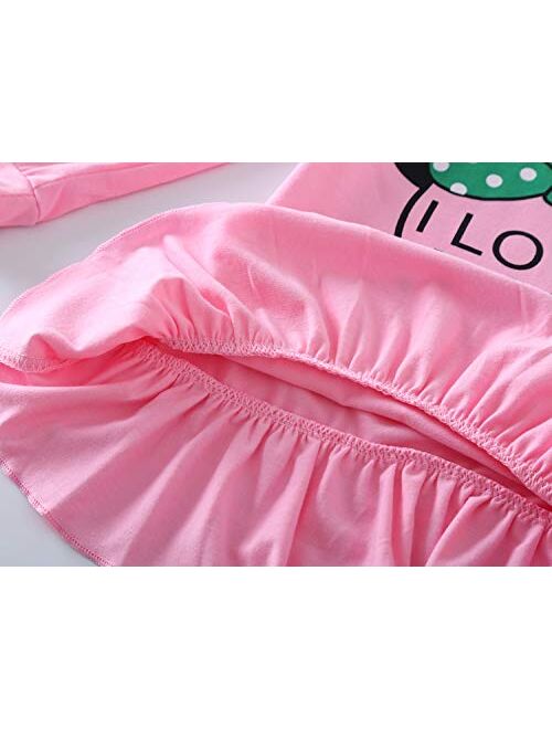 Cute Little Toddler Girls Clothes Set Long Sleeve T-Shirt and Pants Kids 2pcs Outfits