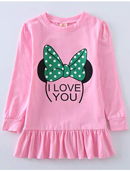 Cute Little Toddler Girls Clothes Set Long Sleeve T-Shirt and Pants Kids 2pcs Outfits