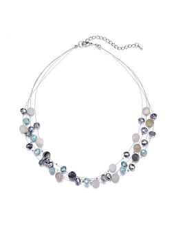 BULINLIN Layered Choker Freshwater Pearl Necklace - Fashion Jewelry Necklace Gifts for Women