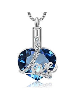 Eternally Loved Women Girls Always In My Heart Memorial Urns Cremation Pendant Necklace Jewelry