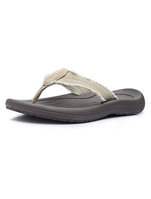 Buy KRABOR Mens Flip Flops, Comfort Arch Support Sport Thong Sandals ...